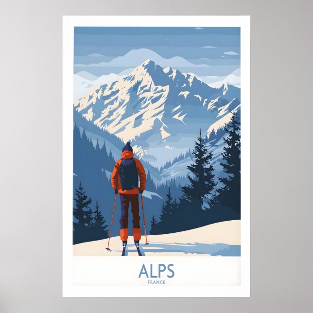 Impression de ski des Alpes - France 1 (Devant)