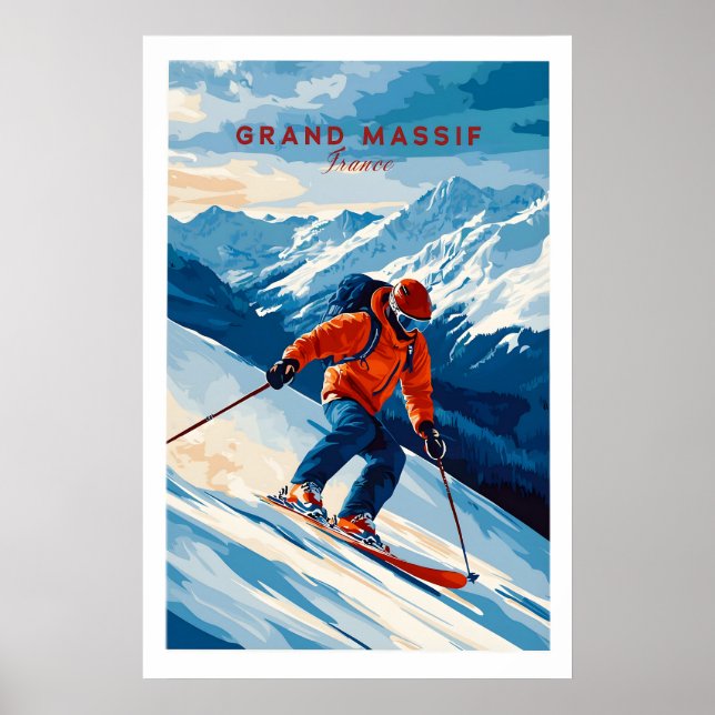 Impression de ski Grand Massif France 1 (Devant)