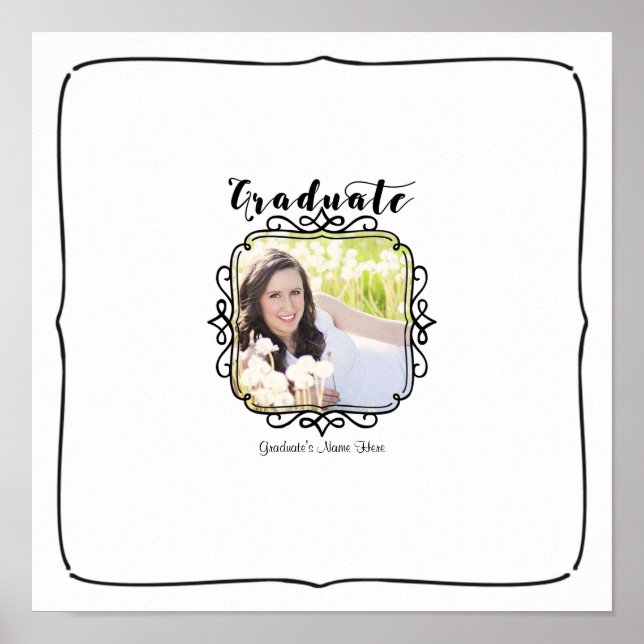 Impression de souvenir avec autographe du diplômé (Devant)