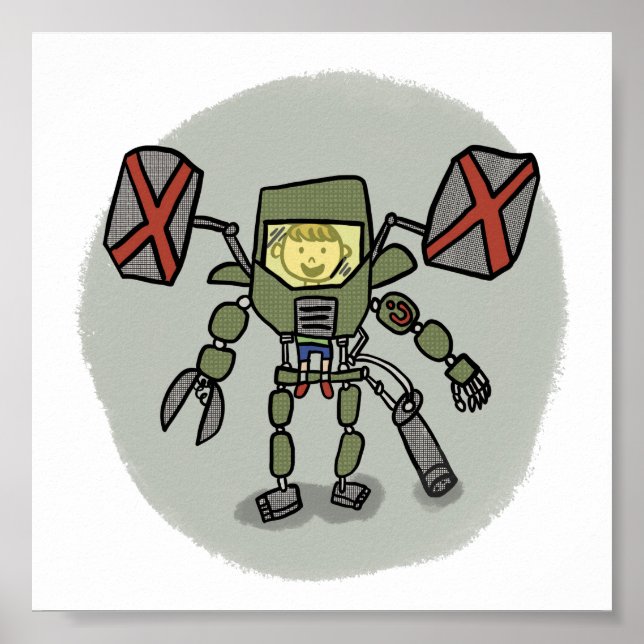 Impression de style bande dessinée Ethan (Devant)