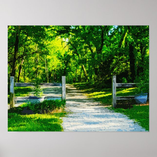 Impression de style rétro, papier d'affiche de val (Devant)