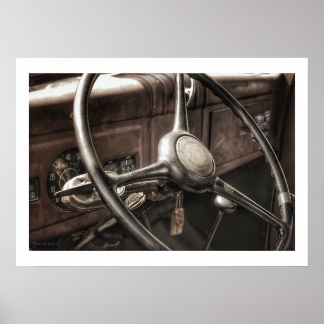 Impression de tableau de bord vintage (Devant)