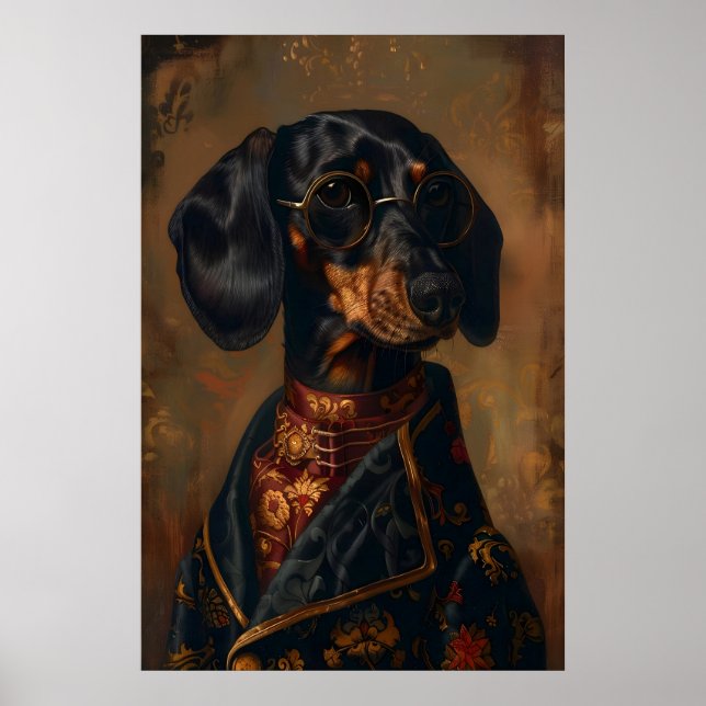 Impression de teckel aristocratique, chien de la R (Devant)