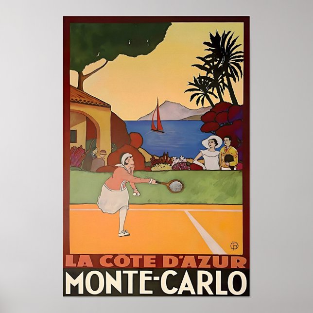 Impression de tennis de Monte Carlo Art de la Rivi (Devant)