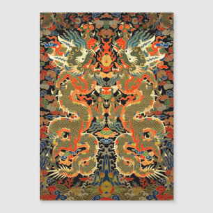 Impression de textile de dragon chinois vintage Ar