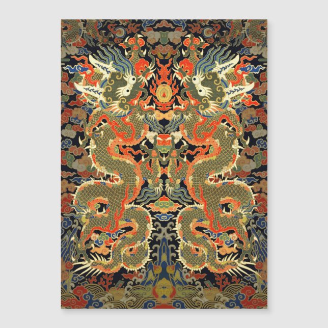 Impression de textile de dragon chinois vintage Ar (Devant)