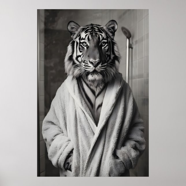 Impression de tigre en robe de chambre, Art d'anim (Devant)