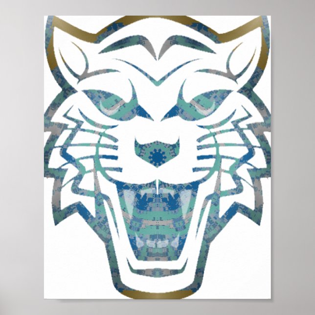 Impression de tigres Abstraites (Devant)