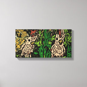Impression de toile artistique de deux oiseaux