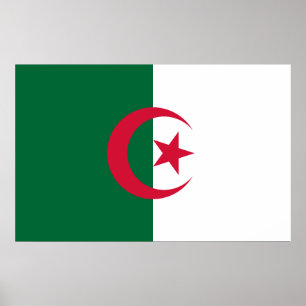 Impression de toile avec Drapeau d'Algérie