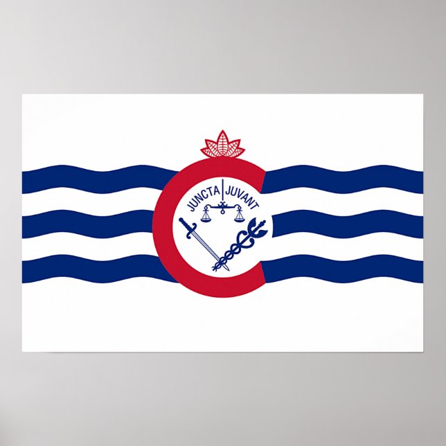 Impression de toile avec Drapeau de Cincinnati, U. (Devant)