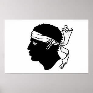 Impression de toile avec Drapeau de Corse, France