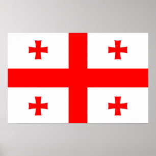 Impression de toile avec Drapeau de Géorgie