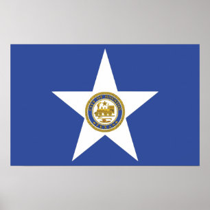 Impression de toile avec Drapeau de Houston, U.S.A