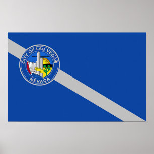 Impression de toile avec drapeau de Las Vegas City