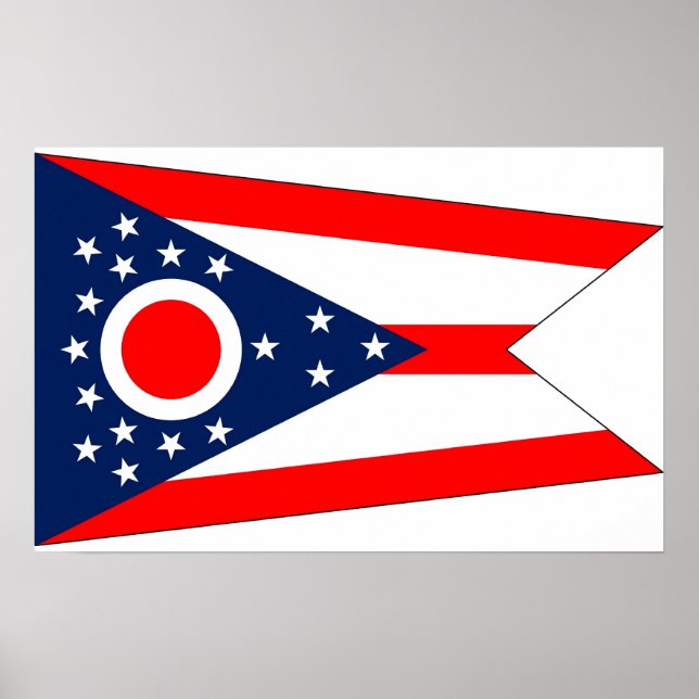 Impression de toile avec Drapeau de l'Ohio, U.S.A. (Devant)