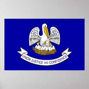 Impression de toile avec Drapeau de Louisiane, U.S