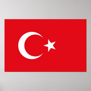 Impression de toile avec Drapeau de Turquie