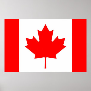 Impression de toile avec drapeau du Canada