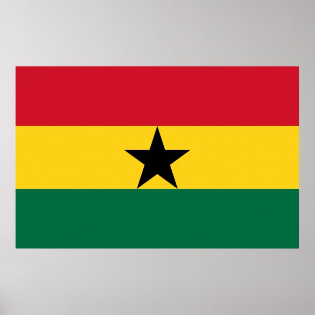 Impression de toile avec drapeau du Ghana (Devant)