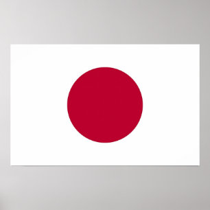 Impression de toile avec drapeau du Japon