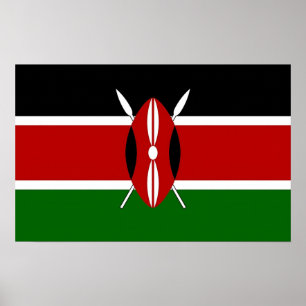 Impression de toile avec drapeau du Kenya