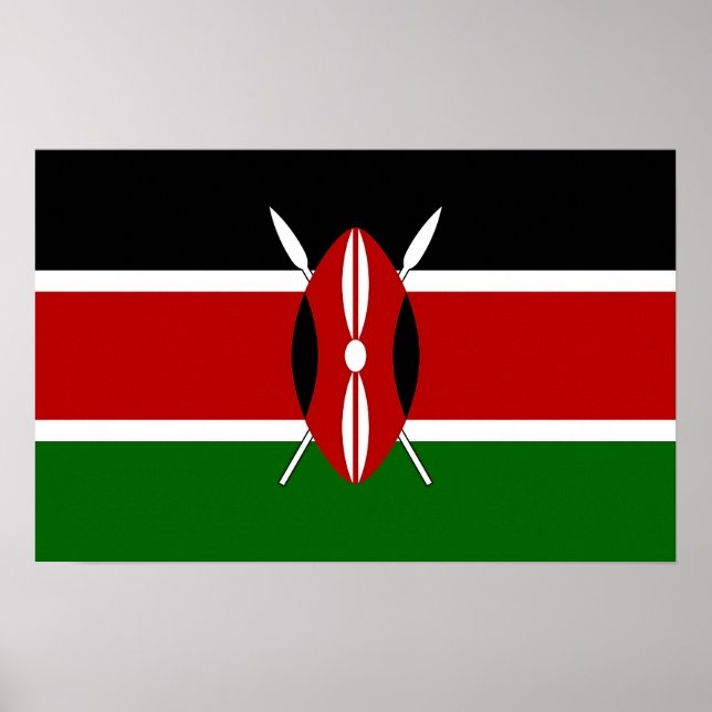 Impression de toile avec drapeau du Kenya (Devant)