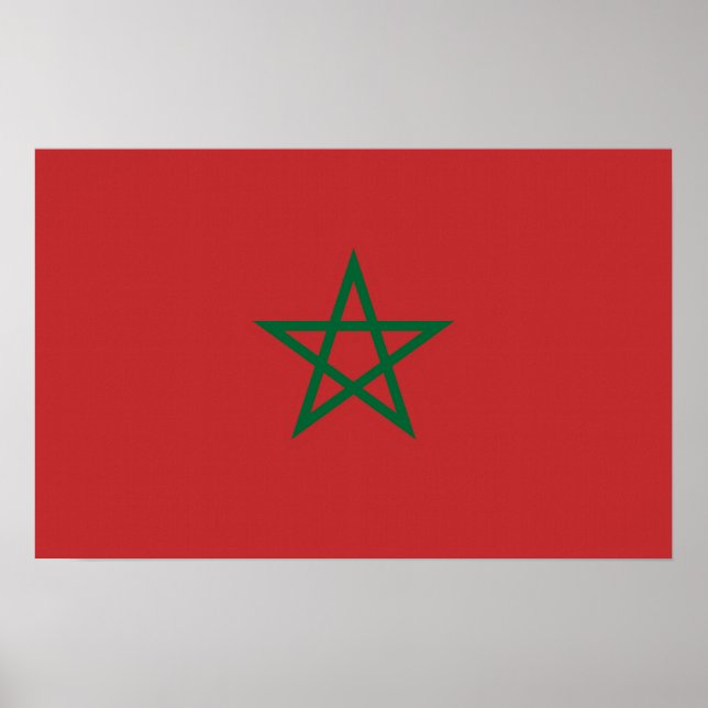 Impression de toile avec Drapeau du Maroc (Devant)