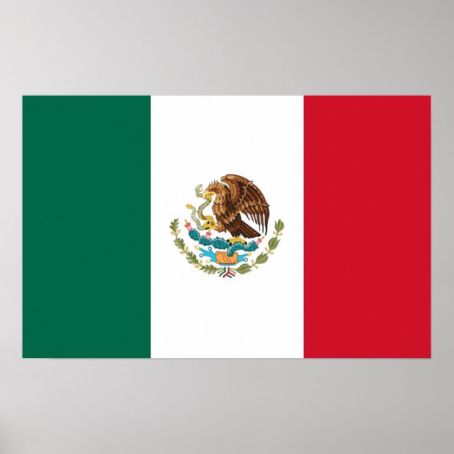 Impression de toile avec Drapeau du Mexique (Devant)