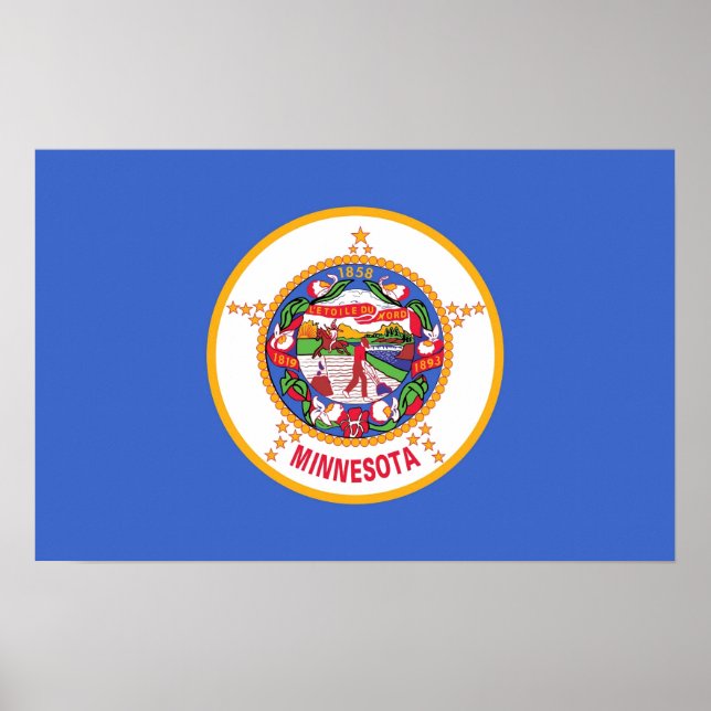 Impression de toile avec Drapeau du Minnesota, U.S (Devant)