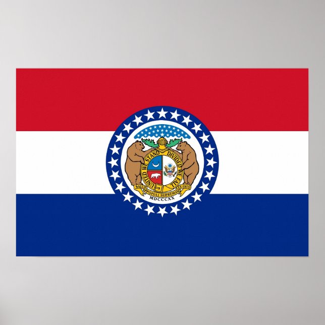 Impression de toile avec drapeau du Missouri, État (Devant)