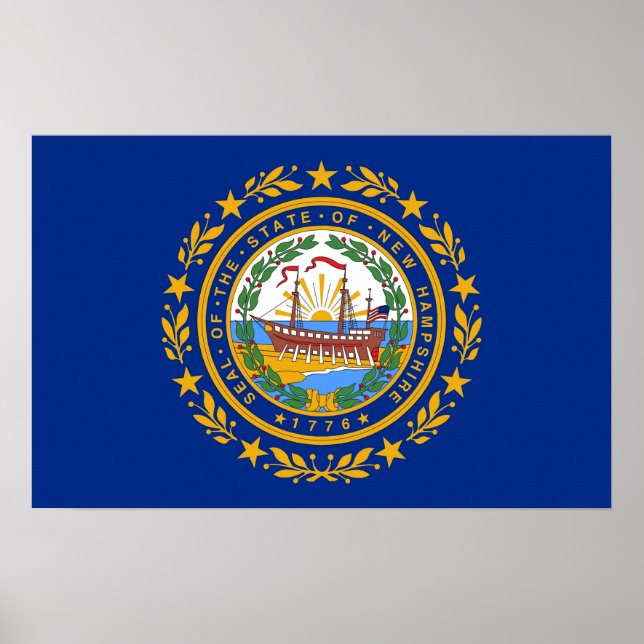 Impression de toile avec drapeau du New Hampshire, (Devant)