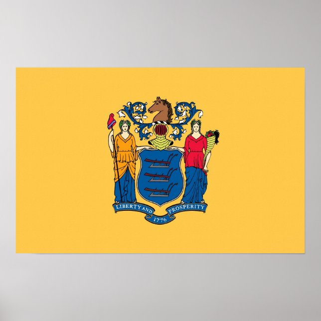Impression de toile avec drapeau du New Jersey, U. (Devant)