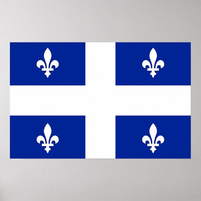 Impression de toile avec Drapeau du Québec, Canada (Devant)