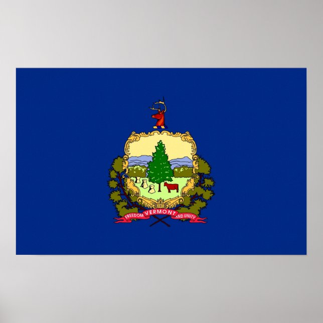 Impression de toile avec Drapeau du Vermont, U.S.A (Devant)