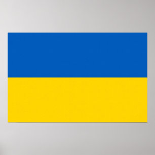 Impression de toile avec Drapeau d'Ukraine