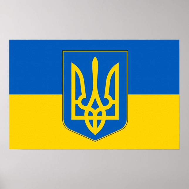 Impression de toile avec Drapeau d'Ukraine (Devant)