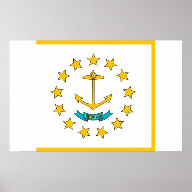 Impression de toile avec le drapeau de Rhode Islan (Devant)