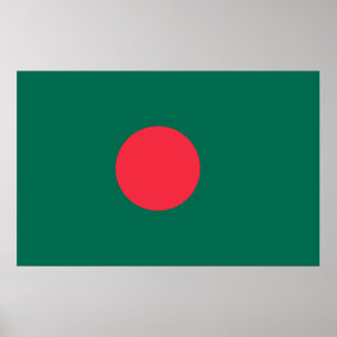 Impression de toile avec le drapeau du Bangladesh