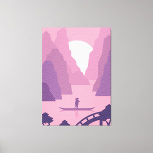 Impression de toile d'art de style japonais