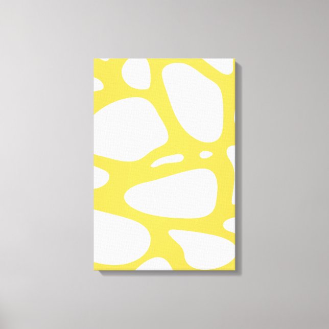 Impression de toile d'art jaune et blanc (Recto)
