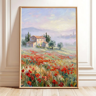 Impression de toile de paysage provençal
