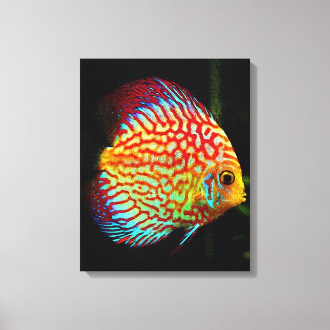 Impression de toile de poisson de l'aquarium Discu (Recto)