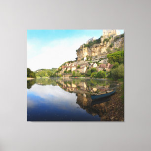 Impression de toile de rivière Beynac-et-Cazenac e