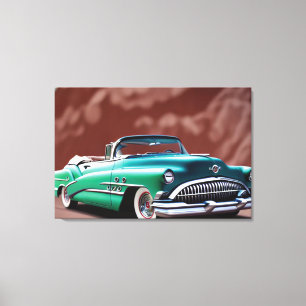 Impression de toile de voiture classique 1954