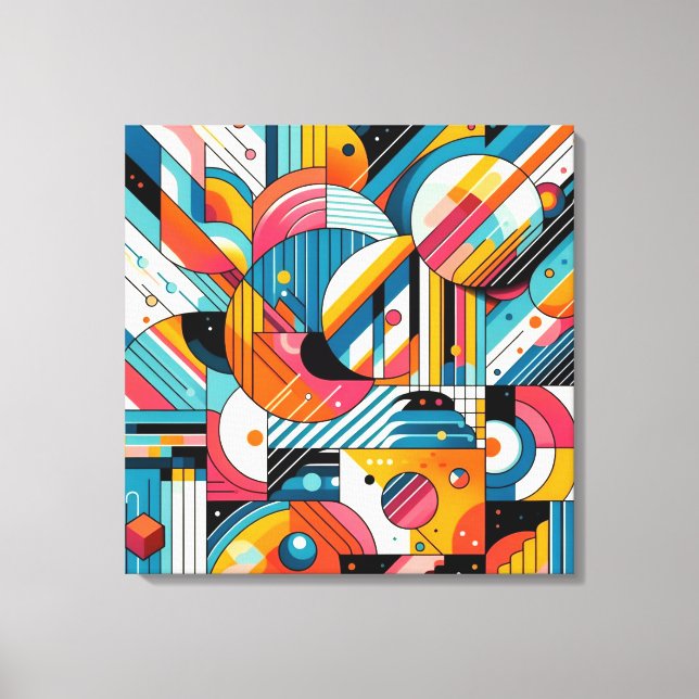 Impression de toile d'étirement - Art géométrique  (Recto)