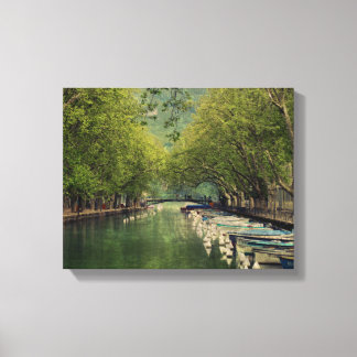 Impression de toile du canal de Vassé, Annecy, Fra