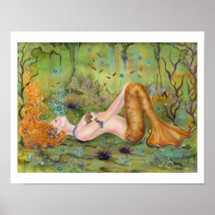 Impression de toile enrobée de sirène à la dérive