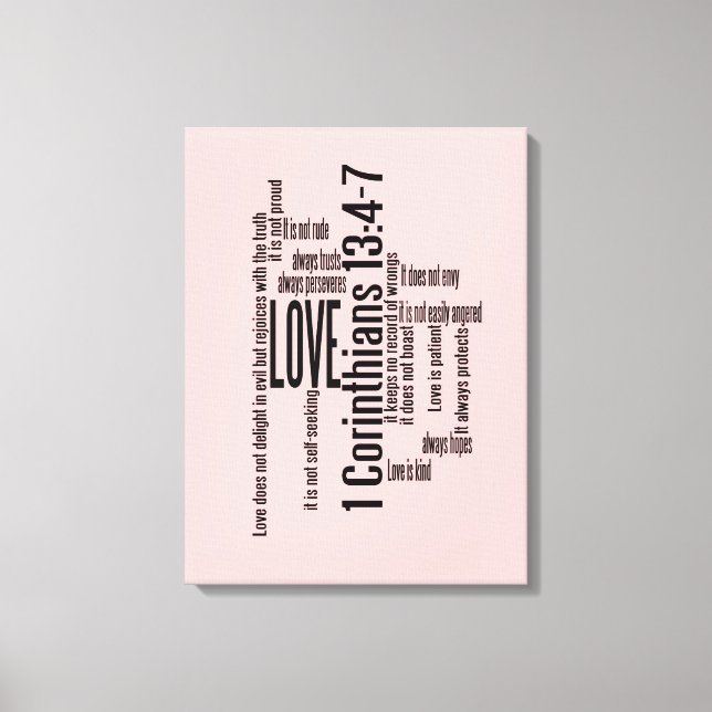 Impression de toile enveloppée - L'amour est le mé (Recto)