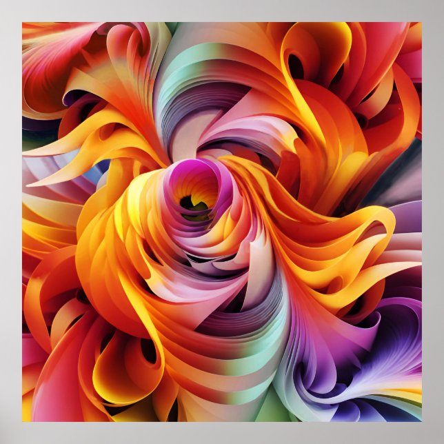 Impression de toile étirée ABSTRAITE (Devant)